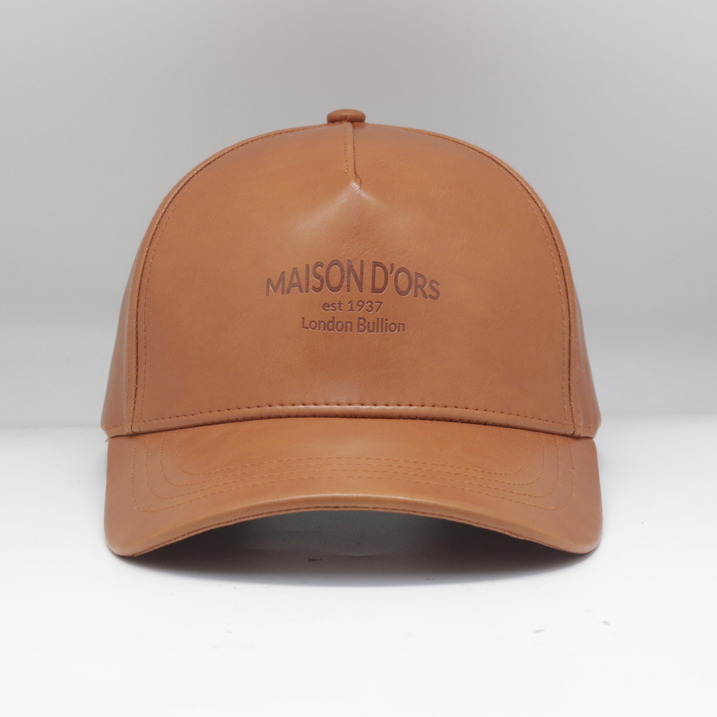 Brown leather hat