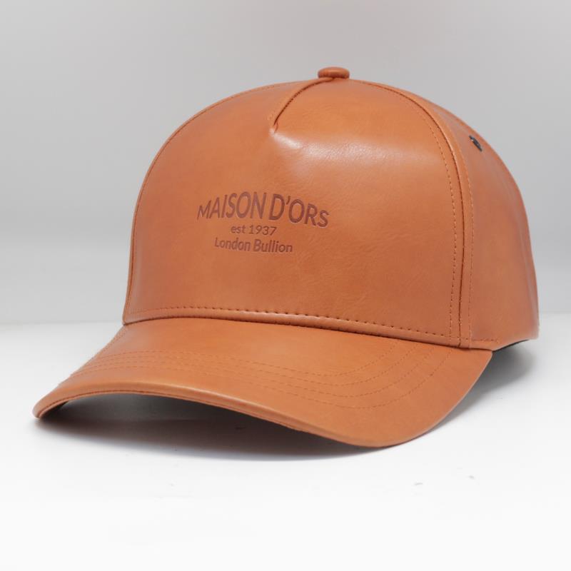 Brown Leather Hat