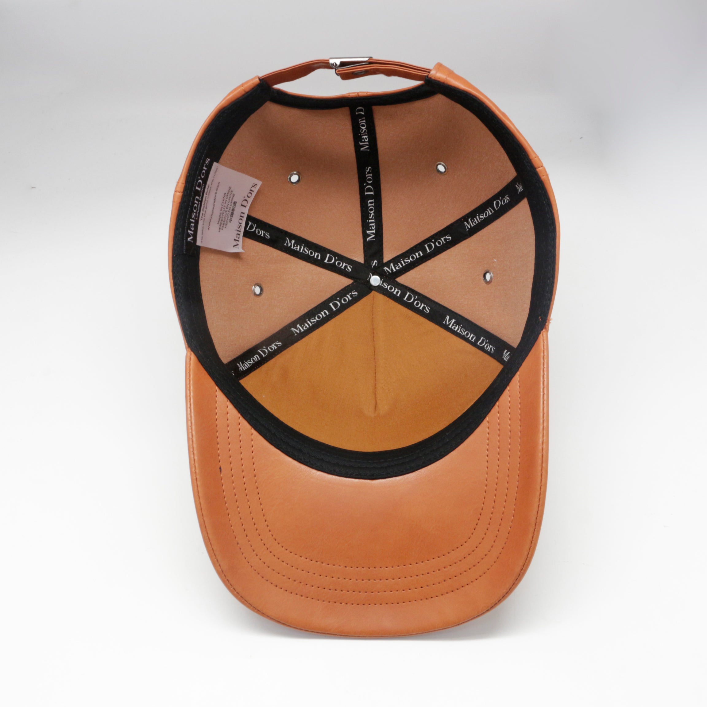 Brown leather hat